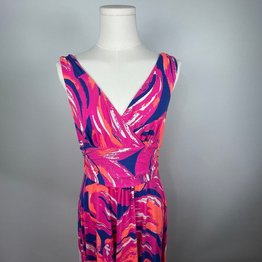 Lilly Pulitzer Pink and Blue Midi Dress - Picture 6 of 14